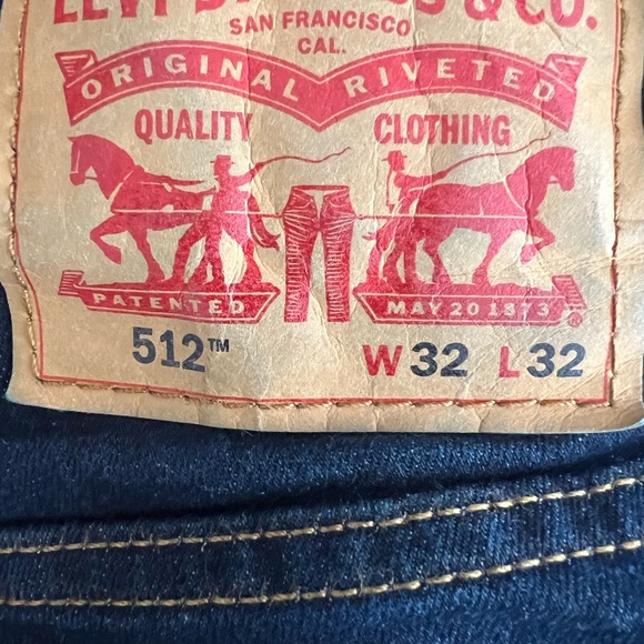 Levi's Men's Dark Blue Slim Jeans - Picture 2 of 2